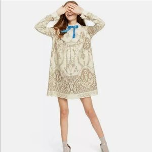 chinese dress ladies Anna Sui Women's Embroidered Lacey Trellis Mini Dress - White main image 1